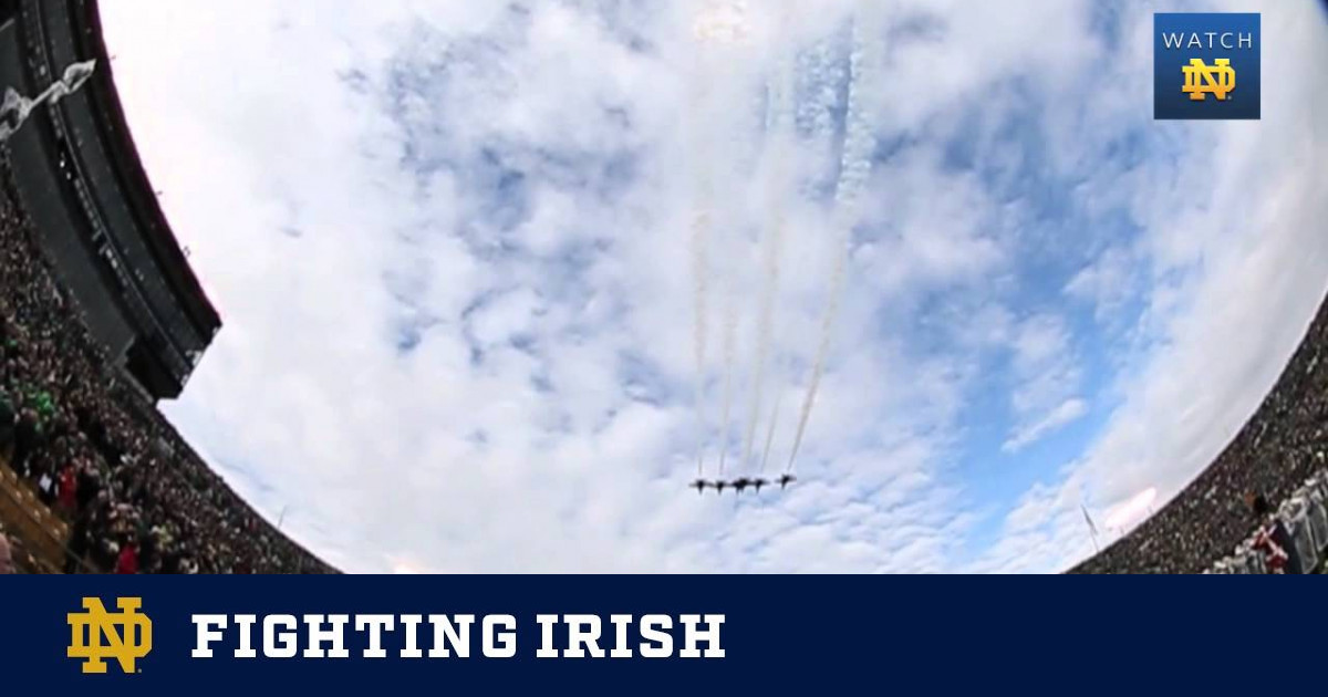 Notre Dame Navy Game Blue Angels Fly Over Notre Dame Fighting Irish