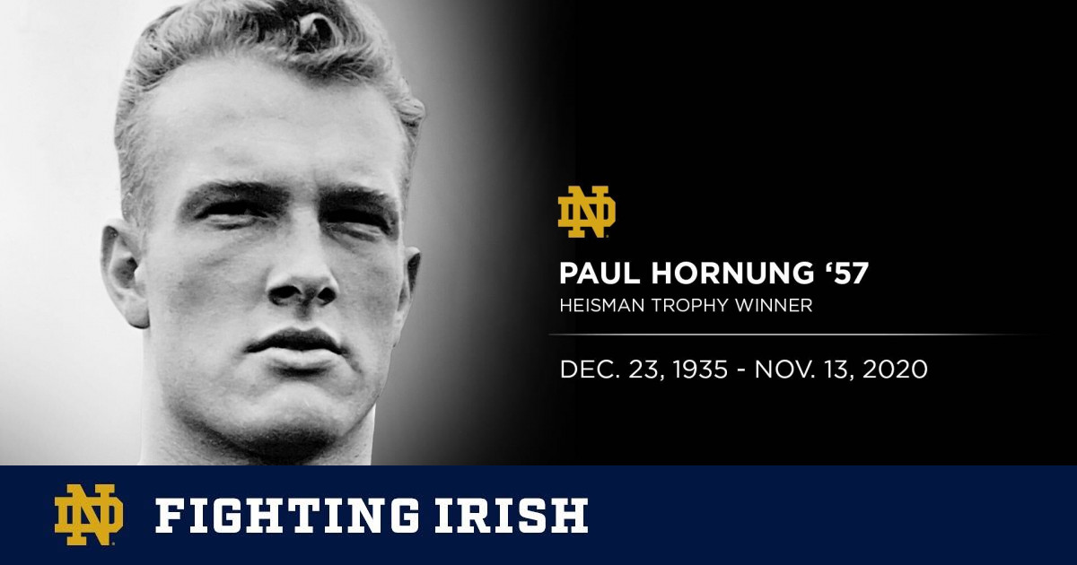 Paul Hornung, football's 'Golden Boy' has died at age 84