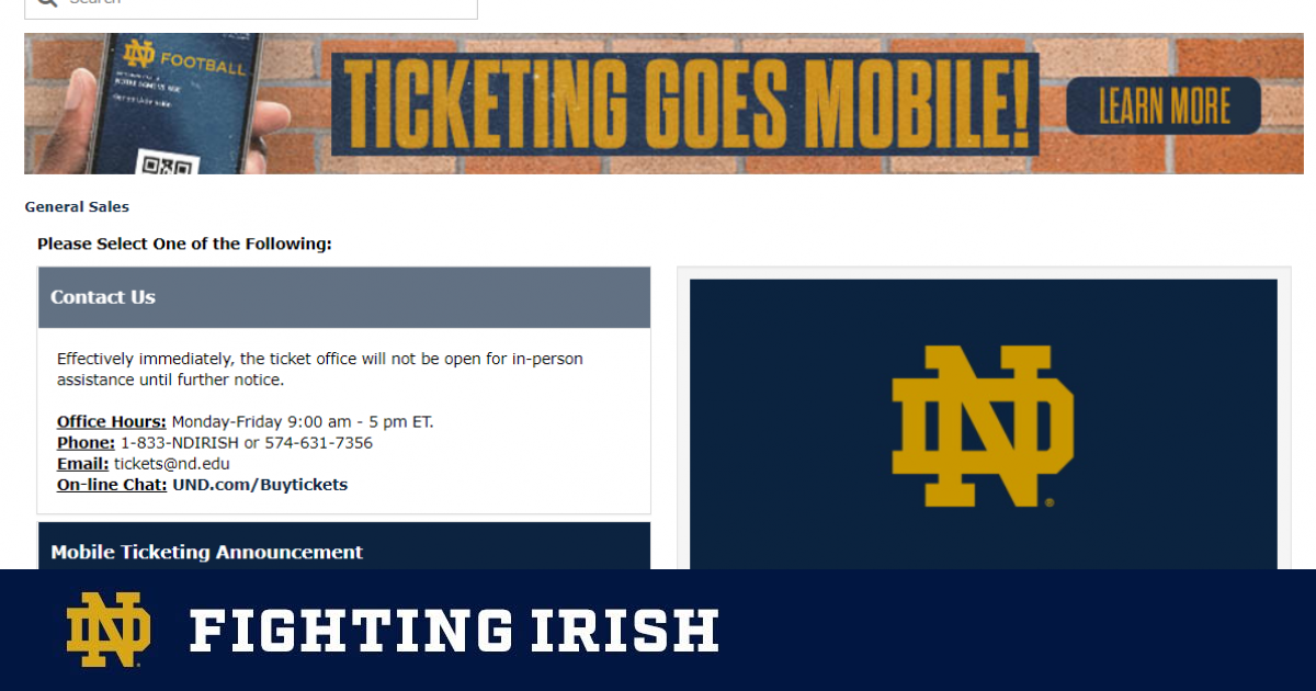 Notre Dame Announces Complimentary Tickets To 22 Sports – Notre