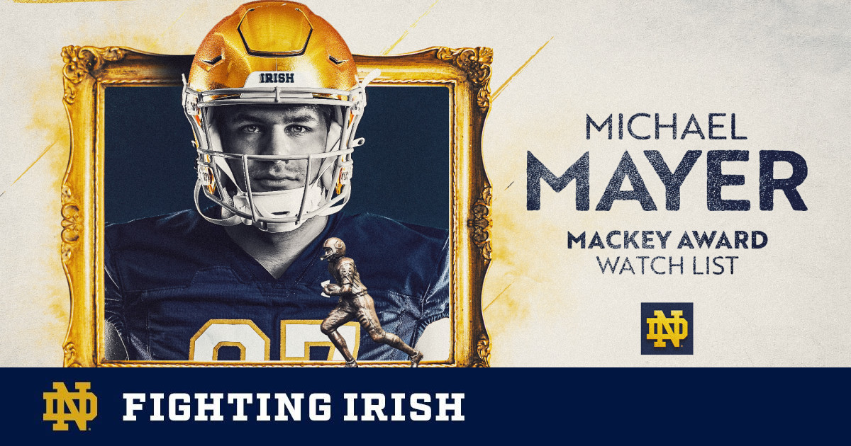 Michael Mayer On Mackey Award Watch List Notre Dame Fighting Irish