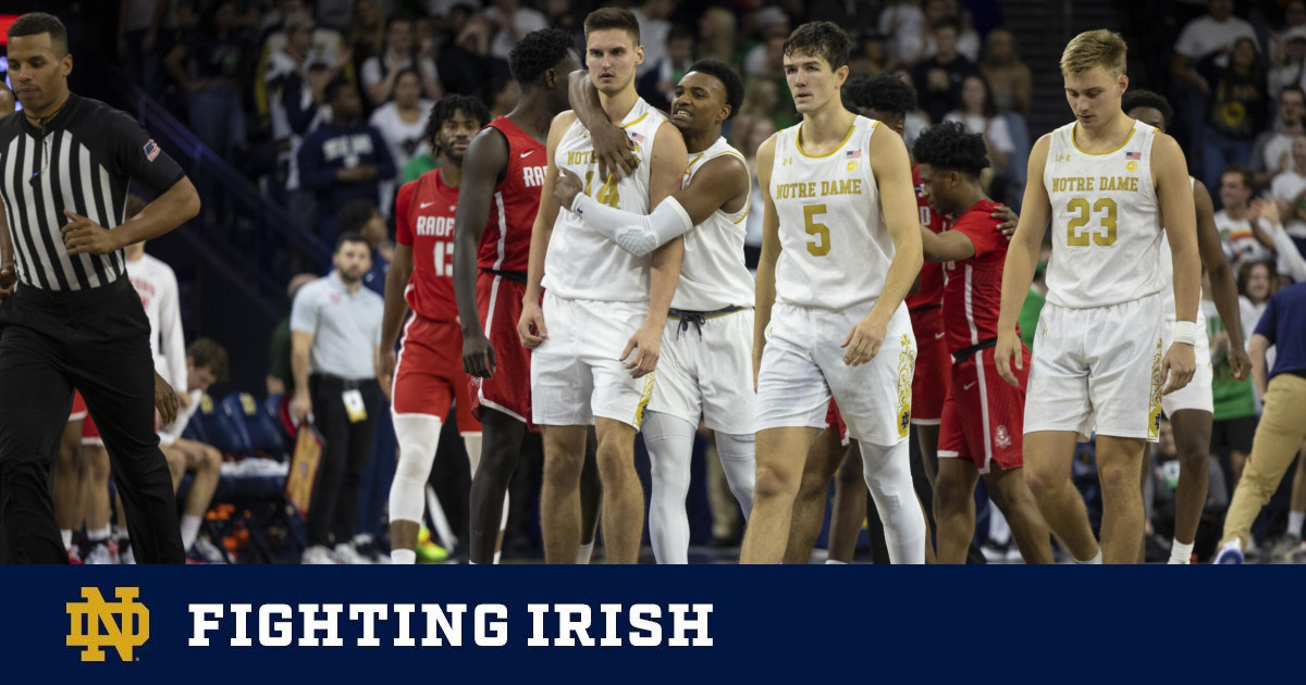 Rv Irish Battle Back In 79 76 Thriller Over Radford Notre Dame Fighting Irish Official 