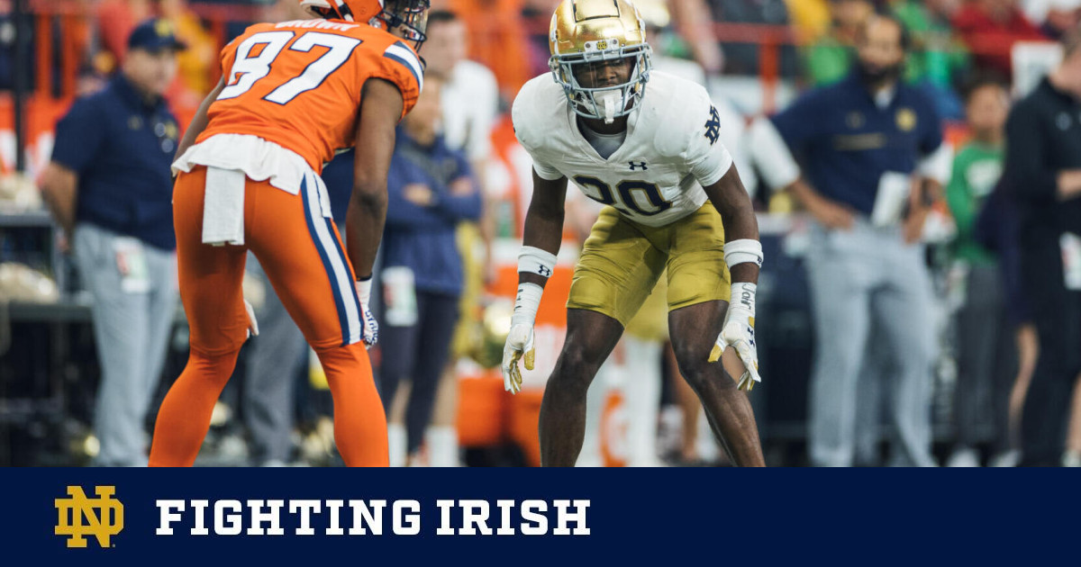 Benjamin Morrison Earns Thorpe Award Watch List Selection – Notre Dame ...