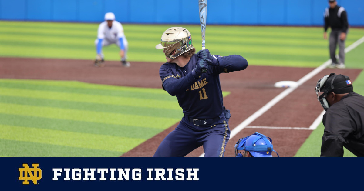 Notre Dame Baseball Wins 3 of 4 This Week over Pitt and Valparaiso