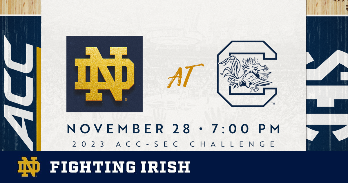 Irish Draw South Carolina for ACC/SEC Challenge Notre Dame Fighting