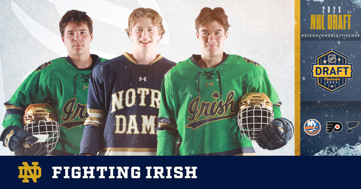 Three Irish Selected In 2023 NHL Draft – Notre Dame Fighting Irish –  Official Athletics Website