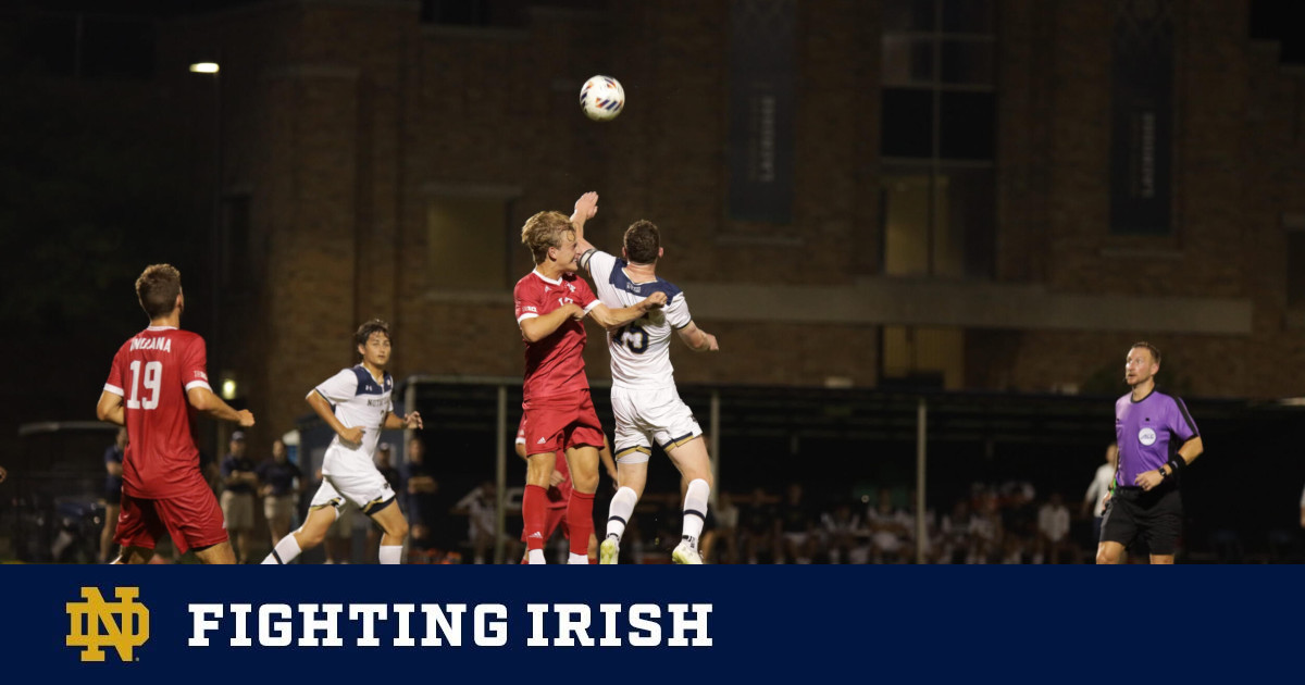 Irish Draw No. 2 Hoosiers, 11, in Season Opener Notre Dame Fighting Irish Official