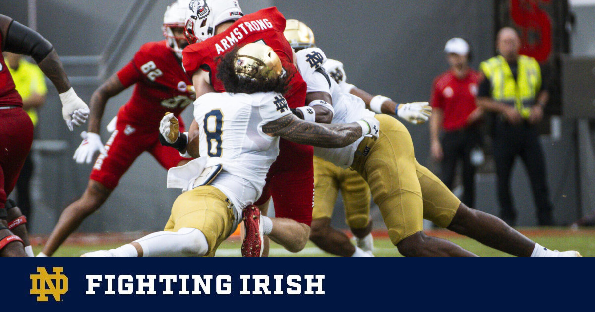Notre Dame Fighting Irish now 3-0 on the season after defeating NC State –  95.3 MNC