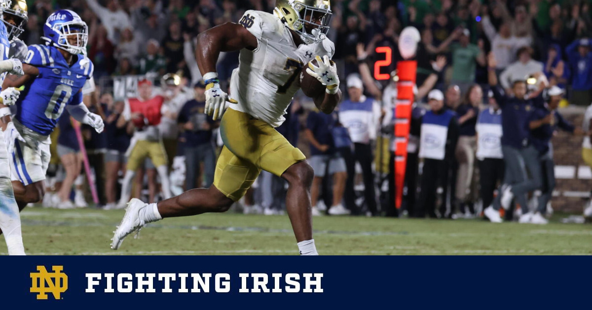 Hartman, Estime Heroics Deliver #11 Irish Win Over #17 Duke – Notre ...