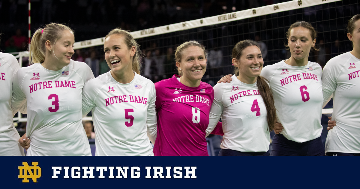 Irish Defeat Virginia in Dig Pink Match – Notre Dame Fighting Irish ...