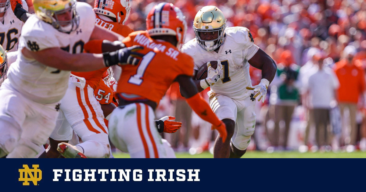 #12 Irish Rally Falls Short At Clemson, 31-23 – Notre Dame Fighting ...