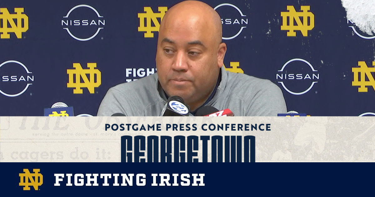 Georgetown | Postgame Press Conference | Notre Dame Men’s Basketball ...