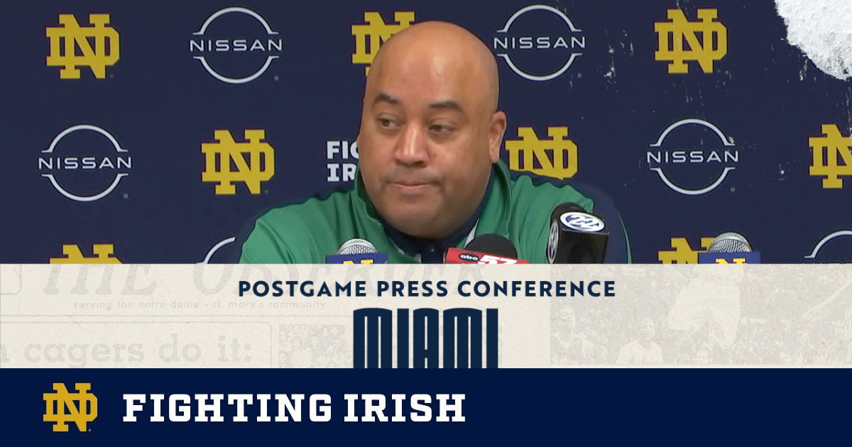 Miami Micah Shrewsberry Postgame Press Conference Notre Dame Men’s