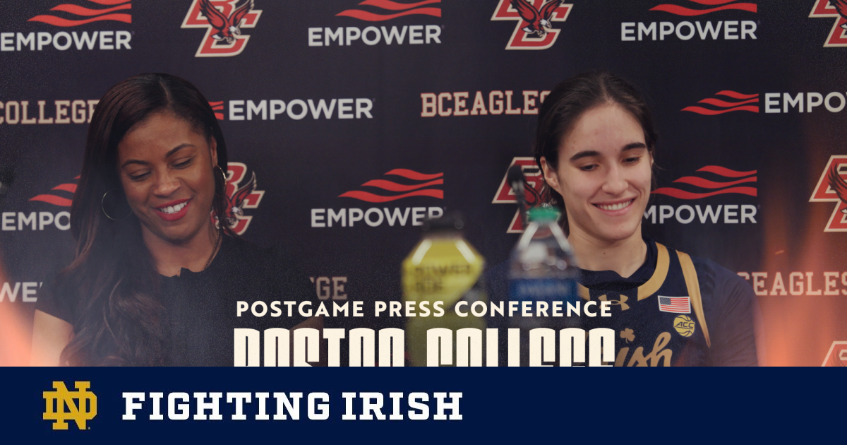 Postgame Press Conference vs Boston College (2.25.24)  Notre Dame Women's  Basketball – Notre Dame Fighting Irish – Official Athletics Website