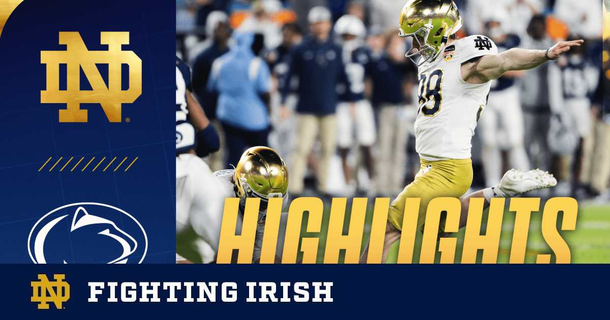 College Football Playoff Semifinal Highlights vs Penn State | Notre Dame Football