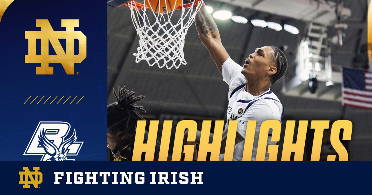 Irish Fly Past the Eagles Highlights vs Boston College Notre Dame