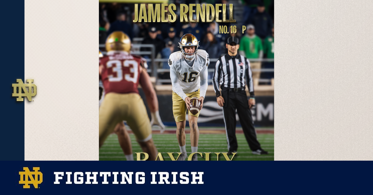 Rendell Named Semifinalist for Ray Guy Award