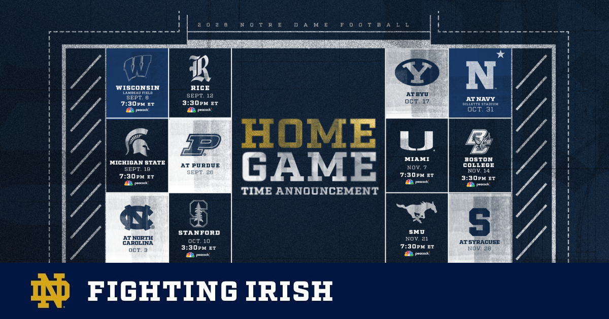 Notre Dame Sets 2026 Football Schedule on NBC