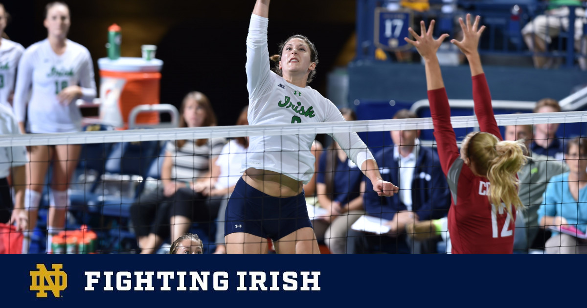 Irish Can’t Finish Off First Set; Fall To VT, 3-0, Friday Night – Notre ...