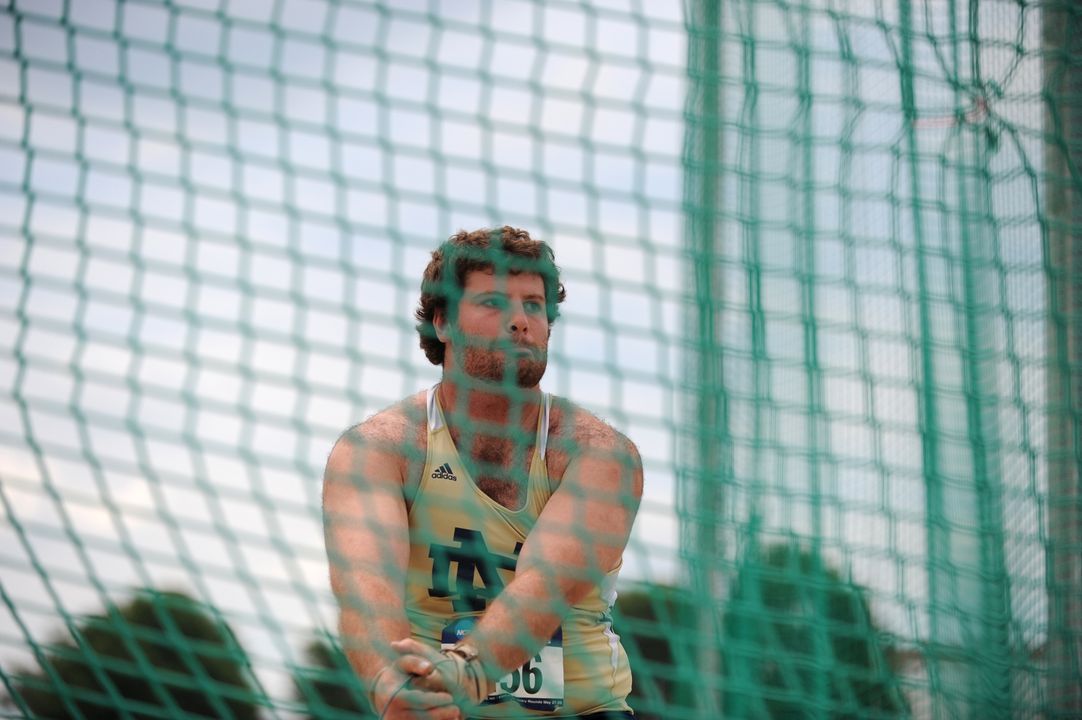 Greg Davis was the second-place finisher in the hammer throw.