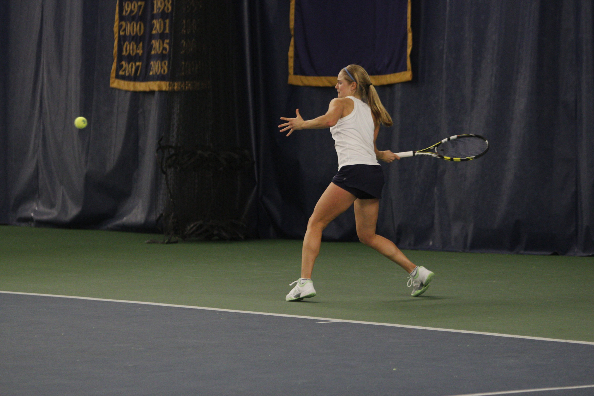 No. 19 Notre Dame Downs No. 31 Ohio State Sophomore Monica Robinson secured a comeback win at No. 2 singles, defeating Ohio State's Gabriella De Santis 7-6(6), 6-1, after falling behind 1-5 in the first-set tiebreaker.