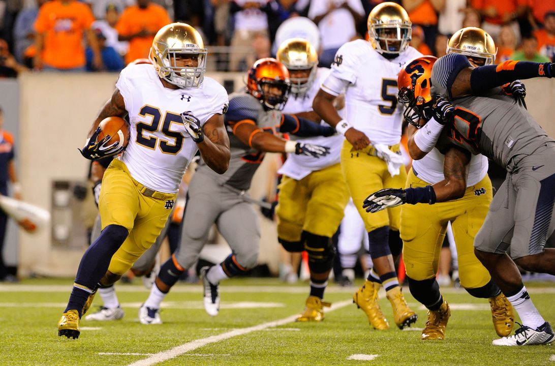Notre Dame is ranked No. 9 in the Associated Press poll and No.8 in the Amway Coaches' poll.
