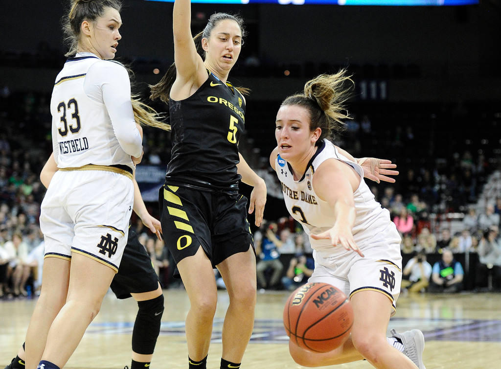 NCAA Elite Eight: ND WBB vs. Oregon (USATSI)