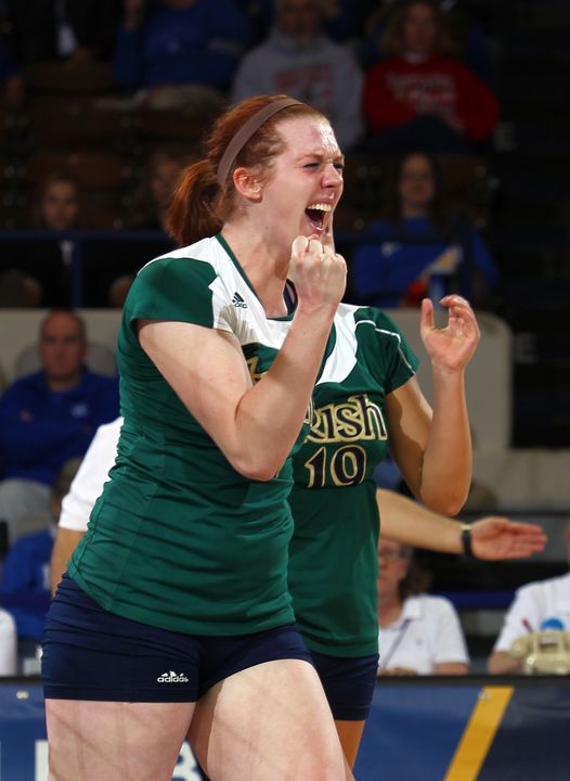 Senior Andie Olsen's passion and intensity for the sport of volleyball is often seen on the court.