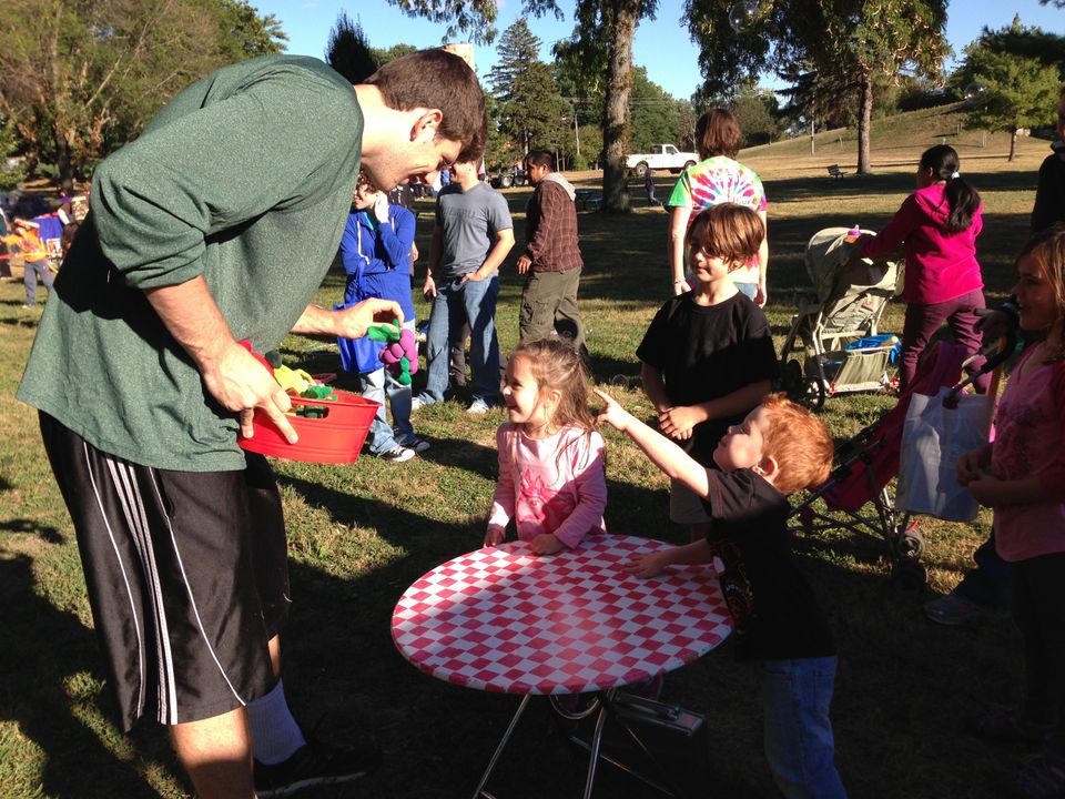 Graduate student Tom Knight volunteered at a ROC event this fall.
