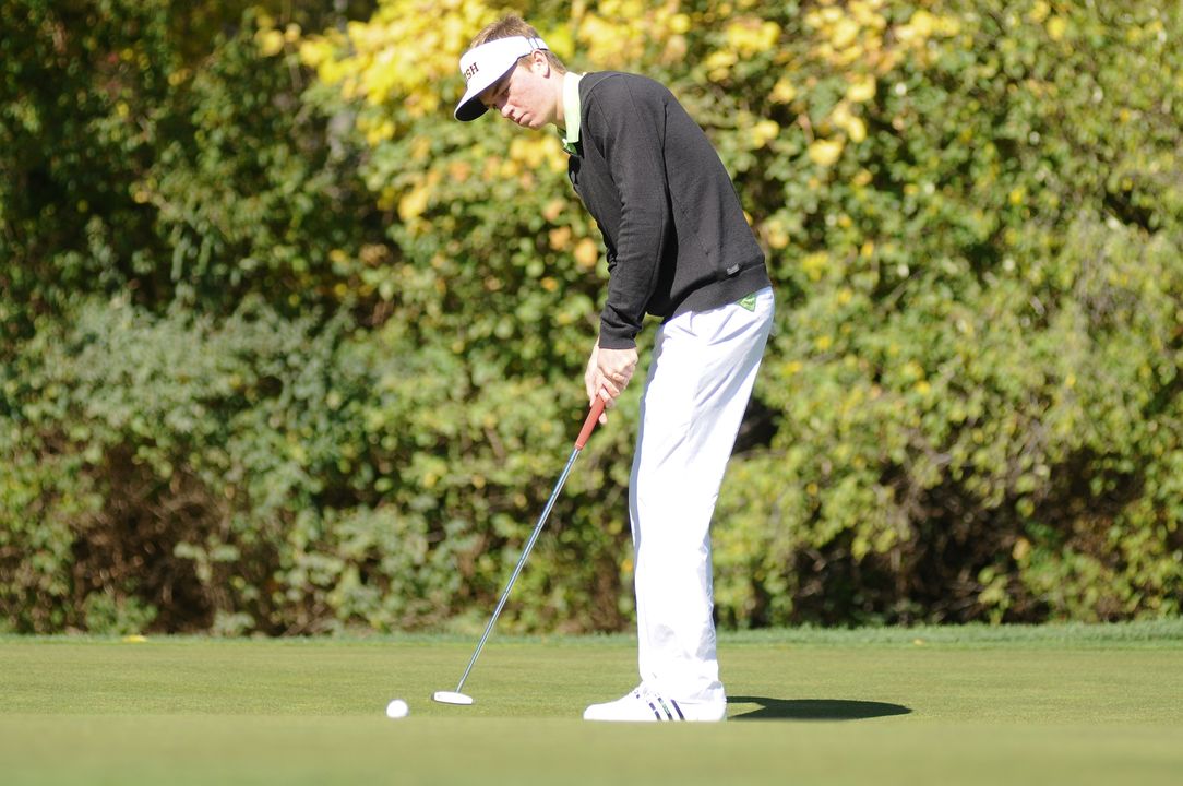 Freshman Cory Sciupider shot a tournament-low five-under par, 67 in his second round Saturday