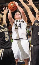 Senior guard (and Chicagoland native) Lindsay Schrader will lead the #13/7 Irish into a Saturday matinee against Loyola-Chicago at the Joyce Center (2 p.m. ET, live video/audio/stats on UND.com).