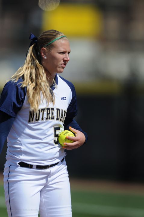 Junior pitcher Allie Rhodes made a career-high 22 appearances (18 starts) in the circle for Notre Dame in 2014
