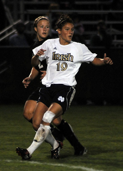 #5/7 Irish Fall At Santa Clara, 2-0 Freshman forward Tereza Stastny had two of Notre Dame's eight shots in Friday's 2-0 loss at Santa Clara.