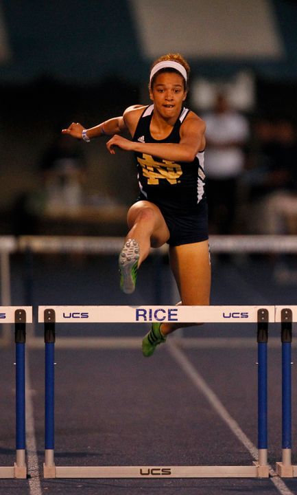Freshman Kaila Barber finished second in the 400m hurdles on Saturday.