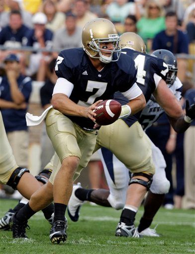 Junior quarterback Jimmy Clausen and his fellow Irish captains met the media on Wednesday to offer their thoughts on Saturday's game at Michigan.