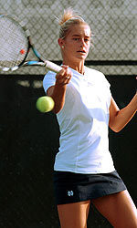 Buck/Tefft Wins Hoosier Classic Doubles Title; Christian Thompson Moves Into All-Americans Qualifying Sophomore Brook Buck (above) and freshman Kelcy Tefft knocked off the 19th-ranked team in the nation on Sunday.