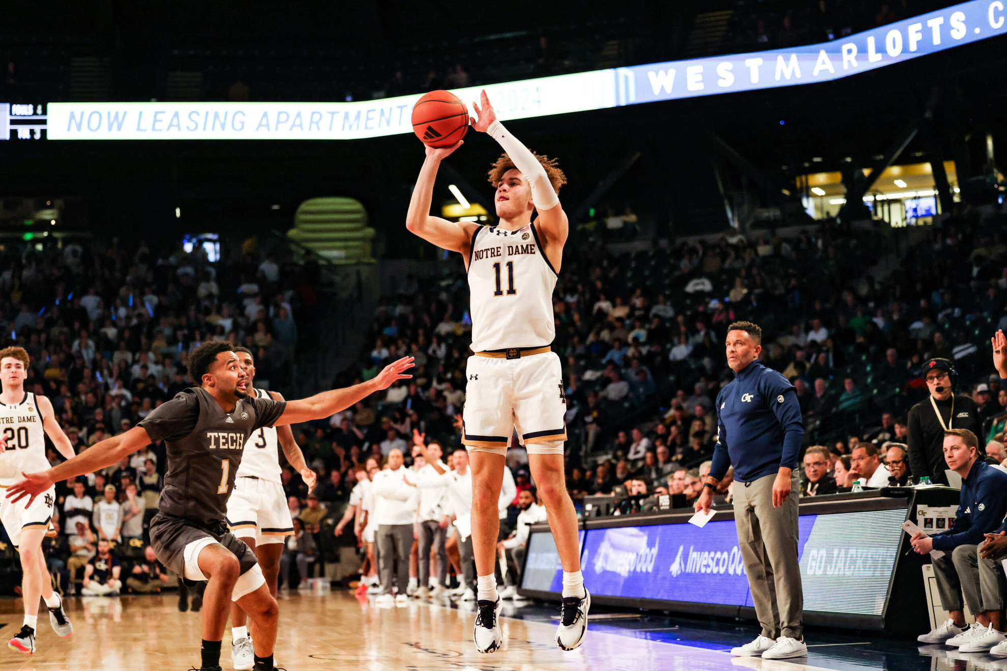 Irish Take Down Yellow Jackets in Overtime Road Win Irish Take Down Yellow Jackets in Overtime Road Win