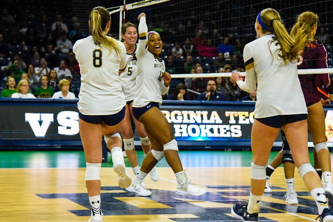 Notre Dame Sweeps Virginia Tech In Home ACC Matchup Notre Dame Sweeps Virginia Tech In Home ACC Matchup