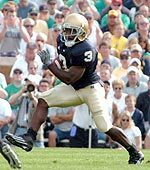 Irish And Huskies Set To Battle This Afternoon Darius Walker will hope to find a bit of running room this afternoon vs. the Huskies.