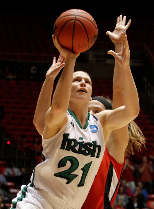 Notre Dame rising senior guard Natalie Novosel took her development to a new level on Wednesday when she joined Fighting Irish teammates Skylar Diggins and Devereaux Peters as finalists for the 2011 USA Basketball World University Games Team.