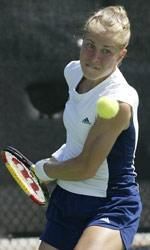 Senior Kristina Stastny and the Irish will take on the Women of Troy on Friday in the Eck Tennis Pavilion.
