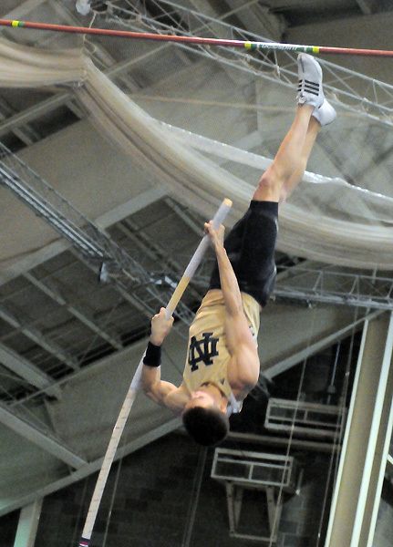 Junior Kevin Schipper placed first (5.20m) in the Pole Vault Invitational.