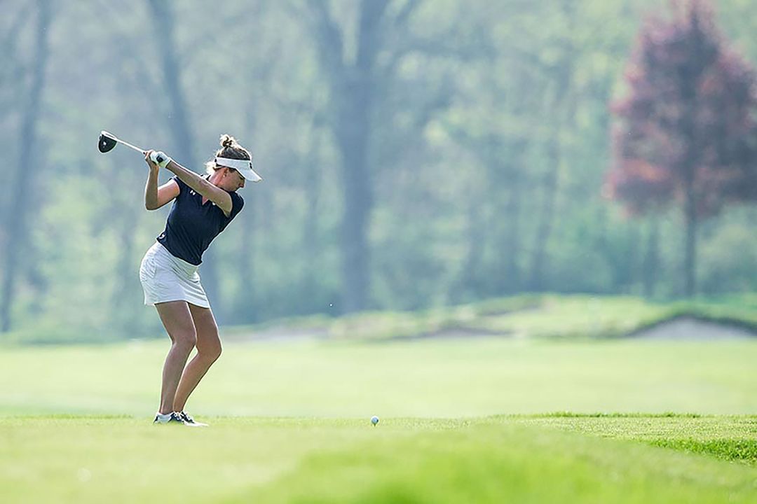 Senior captain Talia Campbell and the Fighting Irish will be in fourth place (286/+2) when the Schooner Fall Classic resumes Monday. Thunderstorms in central Oklahoma washed out Sunday's second round.