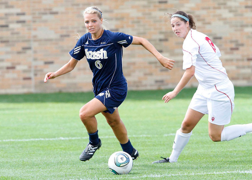 #10/7 Irish Roll Over Indiana, 4-1 To Win Notre Dame Adidas Invitational Notre Dame two-time All-America senior forward Melissa Henderson was chosen No. 2 overall by New Jersey-based Sky Blue FC in the 2012 Women's Professional Soccer (WPS) College Draft on Friday afternoon in Kansas City.
