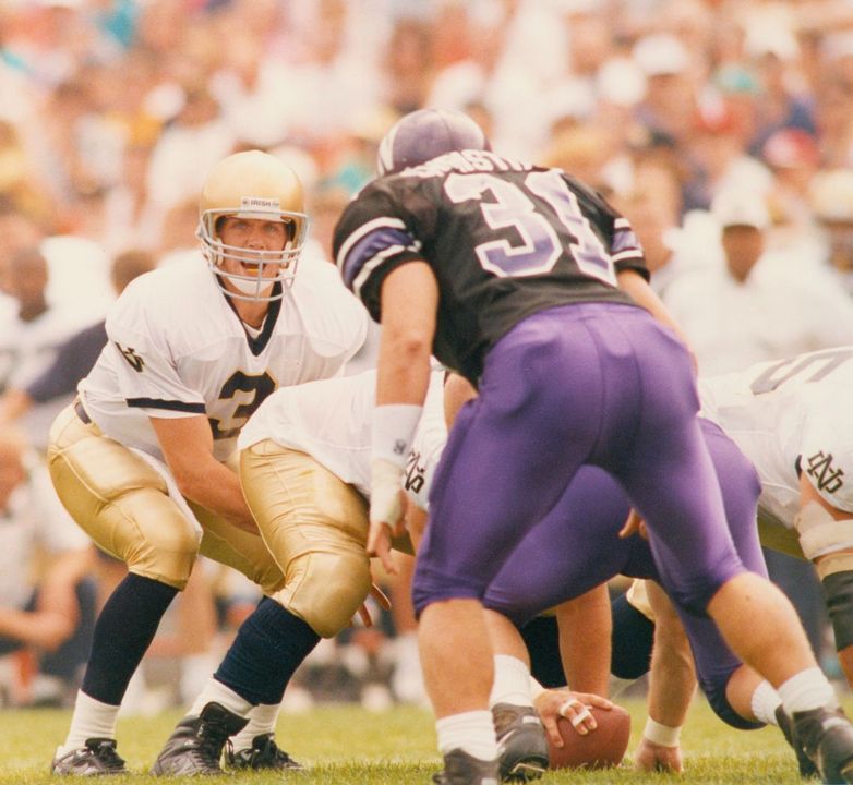 Rick Mirer's 41 career touchdown passes ranks him third on Notre Dame's all-time list behind Brady Quinn (58) and Ron Powlus (52).