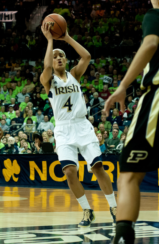 Notre Dame Women's Basketball powers over Purdue on 12-29-12