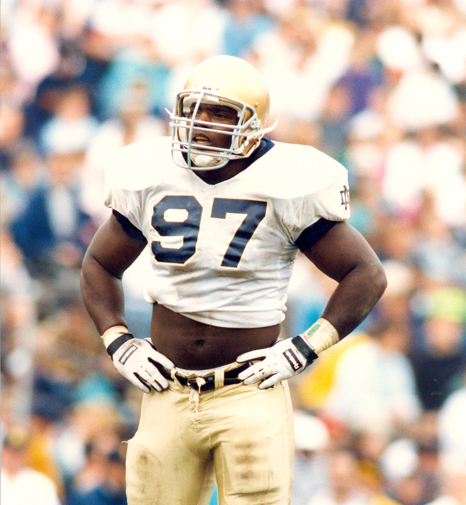 Notre Dame’s Kind of Town Bryant Young was drafted by the San Francisco 49ers with the No. 7 overall pick in the 1993 draft. He was a four-time NFL all-pro selection over his stellar 15-year pro career.