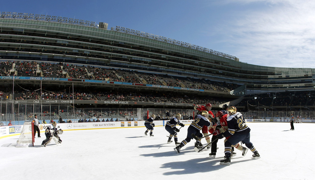 Notre Dame Men's Ice Hockey v Miami at Hockey City Classic on 02-17-2013