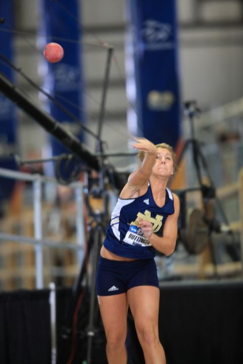 Senior Maddie Buttinger finished third in the pentathlon at the NCAAs on Saturday.