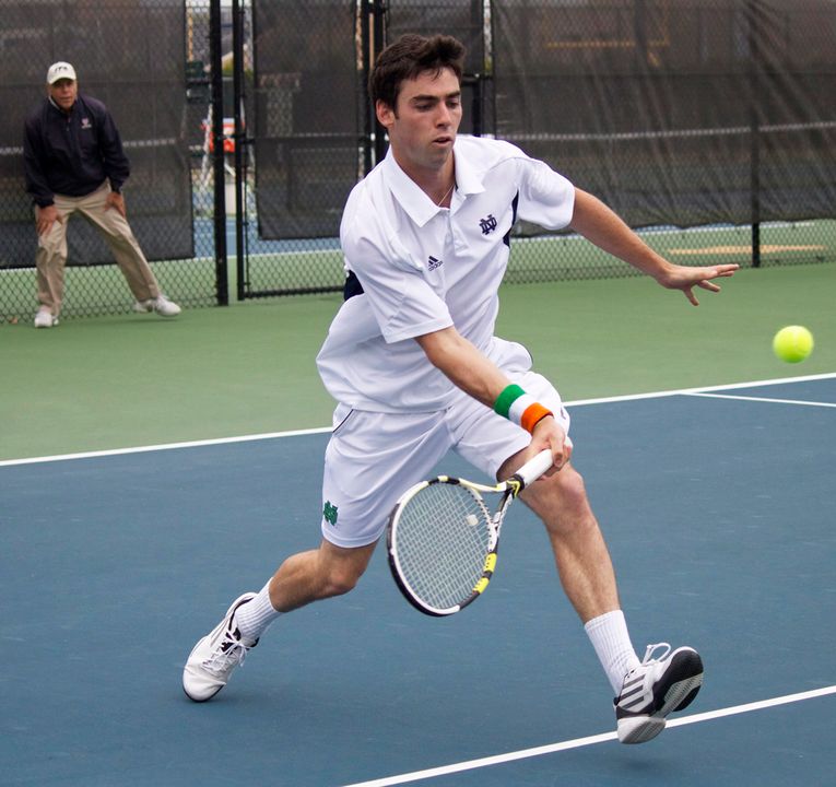 Senior Niall Fitzgerald closed out his last regular season match in style with a straight-set win at five singles.