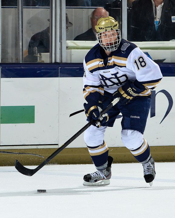 Irish senior center T.J. Tynan was named MVP of the 2012 Ice Breaker Tournament, won by Notre Dame in Oct. of 2012.